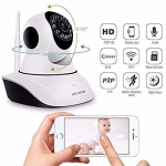 Halu IP01A Wireless HD IP Security CCTV | Night Vision Camera for 2 Way Communication | Supports up to 128 GB SD Card